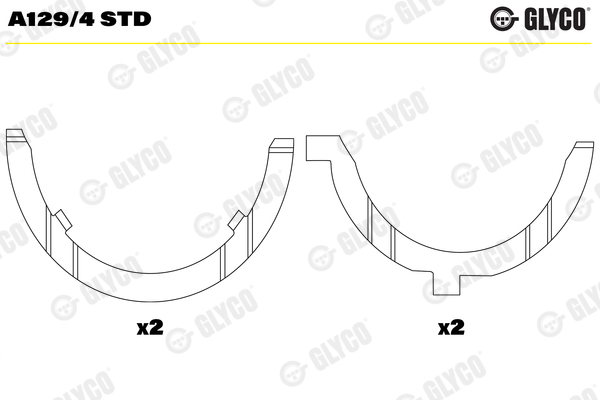 GLYCO 71805 A129/4 STD - Támcsapágy, távtartó lemez főtengelyhez