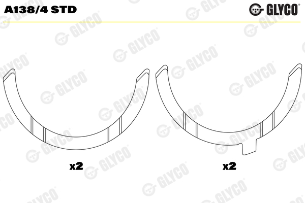 GLYCO A138/4 STD Távtartó lemez, főtengely