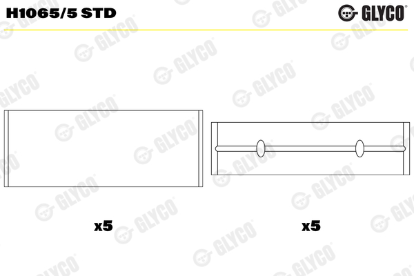 GLYCO H1065/5 STD főtengelycsapágy