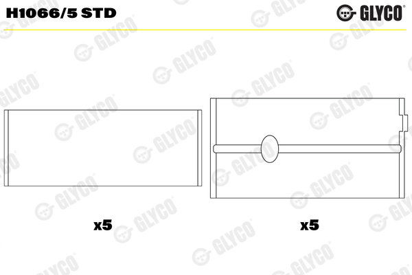 GLYCO 71685 H1066/5 STD - Főtengelycsapágy motorhoz