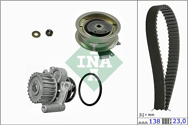 INA INA530017130 Vízpumpa + fogasszíj készlet