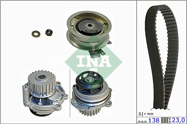 INA 1001958366 530 0171 31 - Vízpumpa + fogasszíj készlet