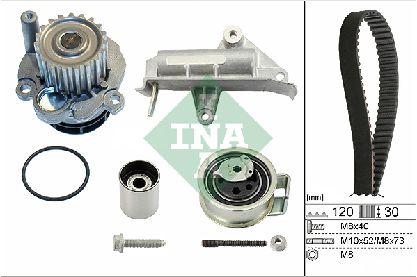 INA INA530017730 Vízpumpa + fogasszíj készlet