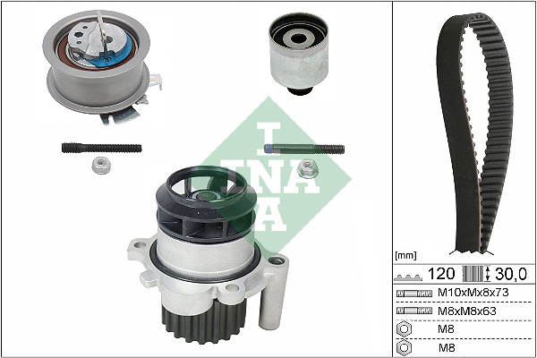 INA INA530020130 Vízpumpa + fogasszíj készlet