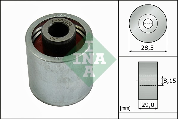 INA 348 128 532 0310 10 - Vezetőgörgő fogasszíj-vezérműszíjhoz