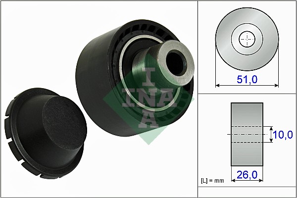 INA 532033410 Vezetőgörgő hosszbordásszíjhoz