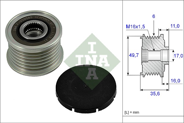 INA 535 0016 10 Generátor szabadonfutó