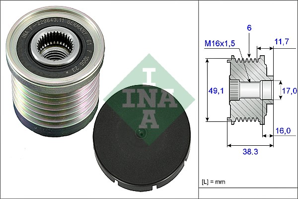 INA INA535003010 generátor szabadonfutó