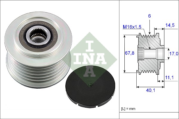 INA 535 0052 10 Generátor szabadonfutó