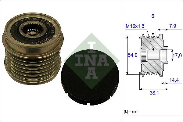INA INA535017610 generátor szabadonfutó