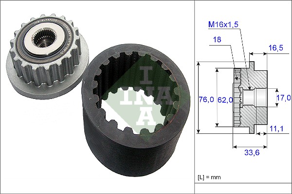 INA INA535018610 Flexibilis kuplungtok-készlet