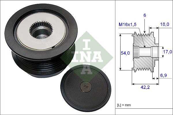 INA 535 0188 10 Generátor szabadonfutó