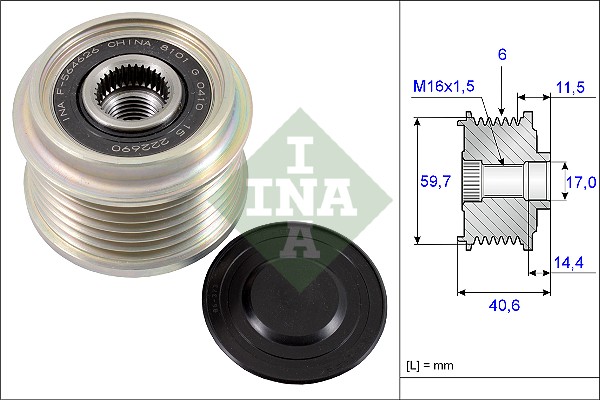 INA 535 0227 10 Generátor szabadonfutó