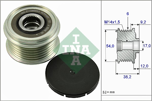 INA INA535026310 generátor szabadonfutó