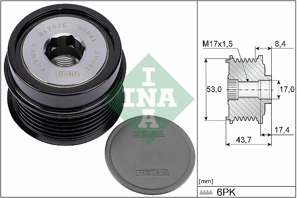 INA INA535028110 generátor szabadonfutó