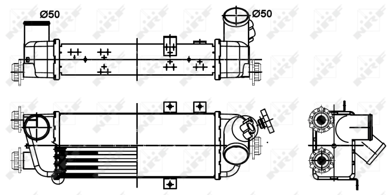 NRF NRF30305 Intercooler, töltőlevegő hűtő