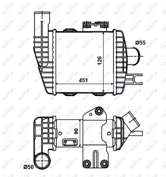 NRF NRF30371 Intercooler, töltőlevegő hűtő