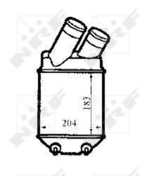 NRF NRF30832 Intercooler, töltőlevegő hűtő