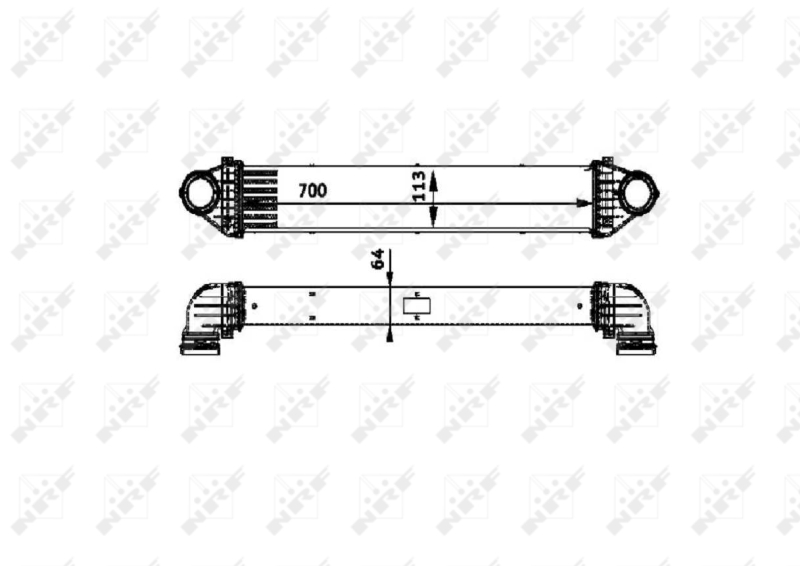 NRF NRF30900 Intercooler, töltőlevegő hűtő