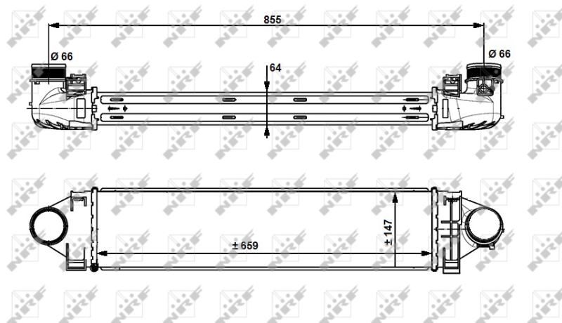 NRF NRF30912 Intercooler, töltőlevegő hűtő