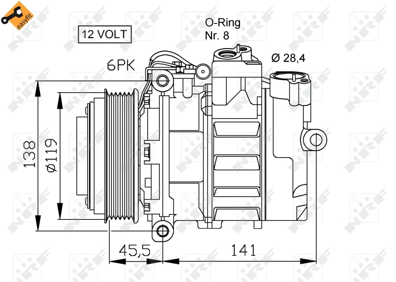 NRF NRF32053 Klímakompresszor