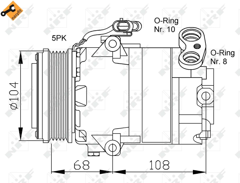 NRF NRF32080 Klímakompresszor