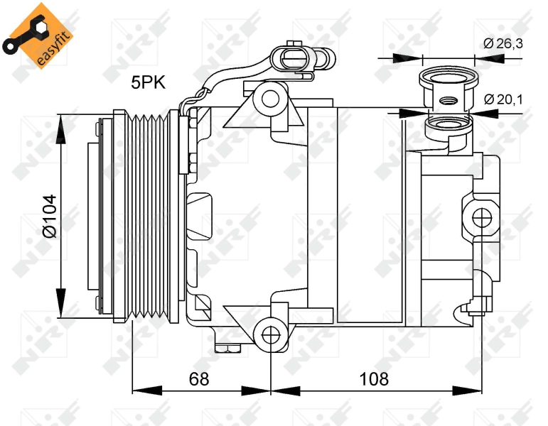 NRF NRF32082 Klímakompresszor