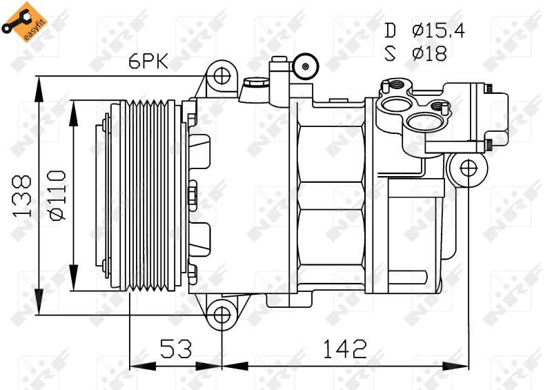 NRF NRF32184 Klímakompresszor