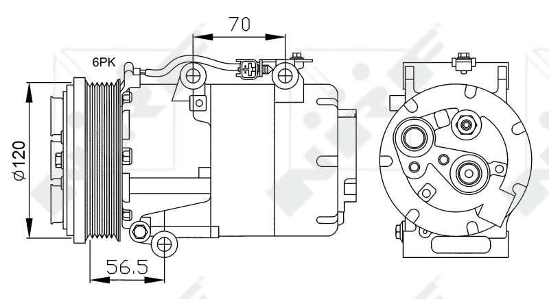 NRF 234114 32250 - Klímakompresszor