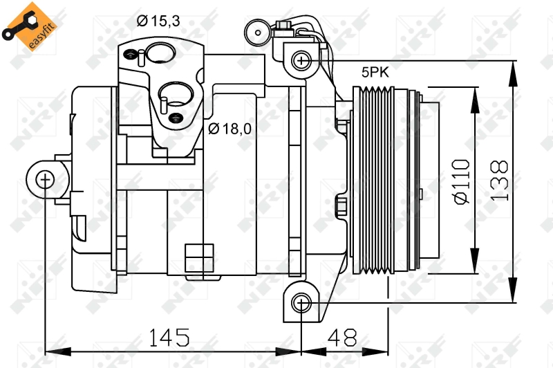 NRF NRF32432 Klímakompresszor