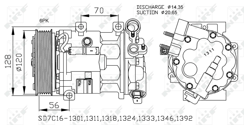 NRF NRF32682 Klímakompresszor