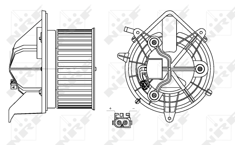 NRF NRF34157 Utastér ventilátor, fűtőmotor