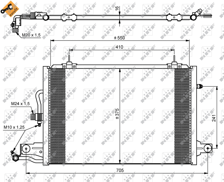 NRF NRF35031 Klímakondenzátor, klímahűtő