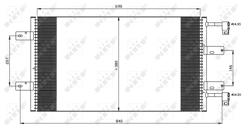 NRF 232348 35505 - Klímakondenzátor, klímahűtő