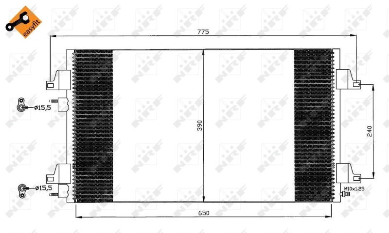 NRF NRF35760 Klímakondenzátor, klímahűtő