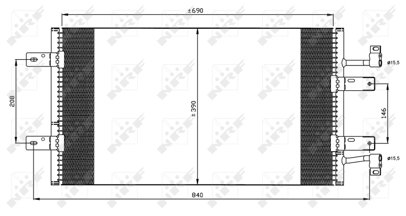 NRF NRF35900 Klímakondenzátor, klímahűtő