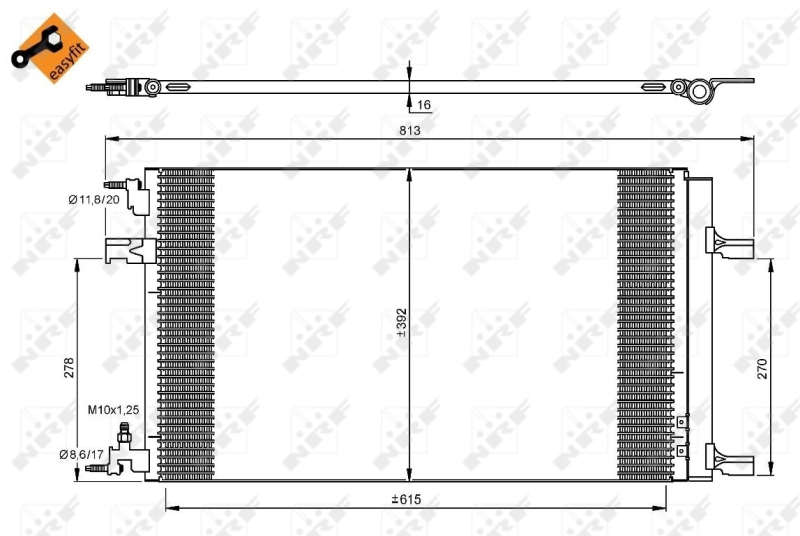 NRF NRF35919 Klímakondenzátor, klímahűtő