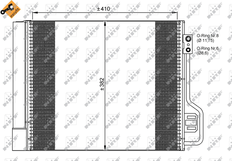 NRF NRF35937 Klímakondenzátor, klímahűtő