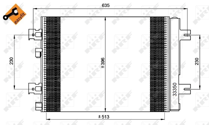 NRF NRF35947 Klímakondenzátor, klímahűtő