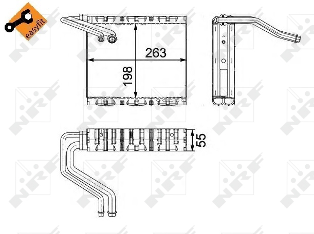 NRF NRF36142 Párologtató, hőcserélő klímaberendezéshez