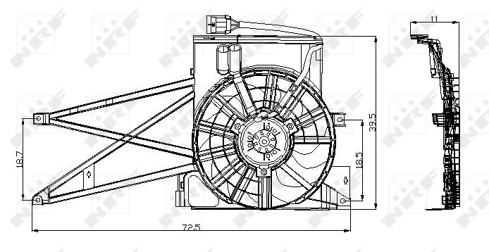 NRF NRF47013 Ventillátor, hűtőventillátor, ventillátor motor hűtőrendszerhez