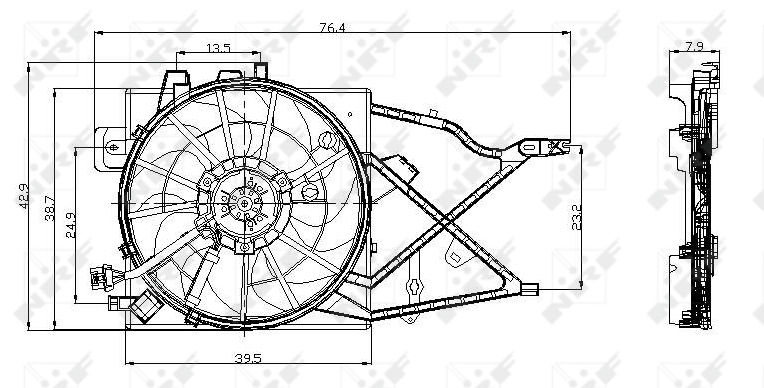 NRF NRF47014 Ventillátor, hűtőventillátor, ventillátor motor hűtőrendszerhez