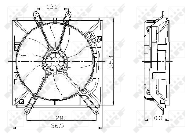 NRF NRF47016 Ventillátor, hűtőventillátor, ventillátor motor hűtőrendszerhez