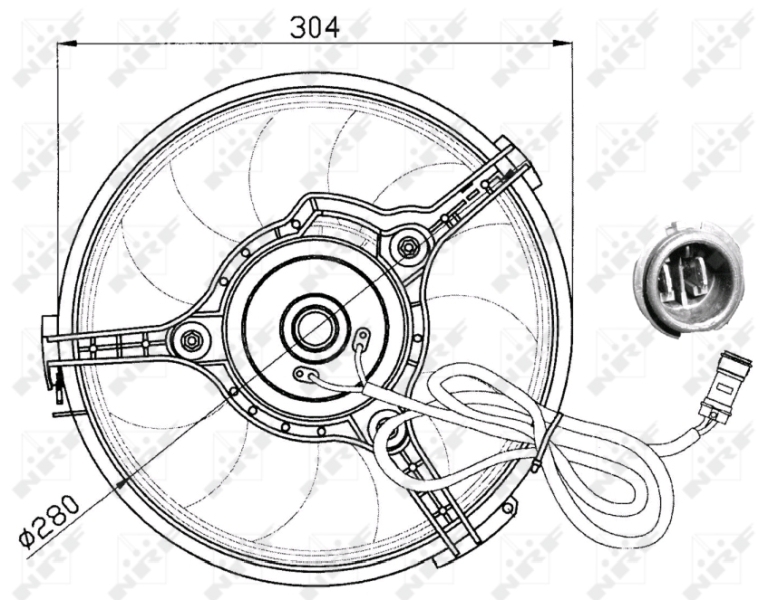 NRF NRF47023 Ventillátor, hűtőventillátor, ventillátor motor hűtőrendszerhez