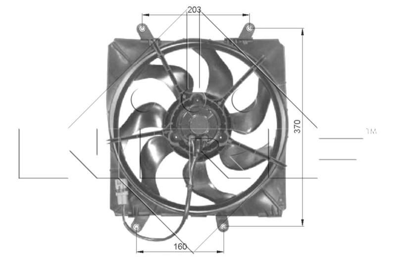 NRF NRF47054 Ventillátor, hűtőventillátor, ventillátor motor hűtőrendszerhez