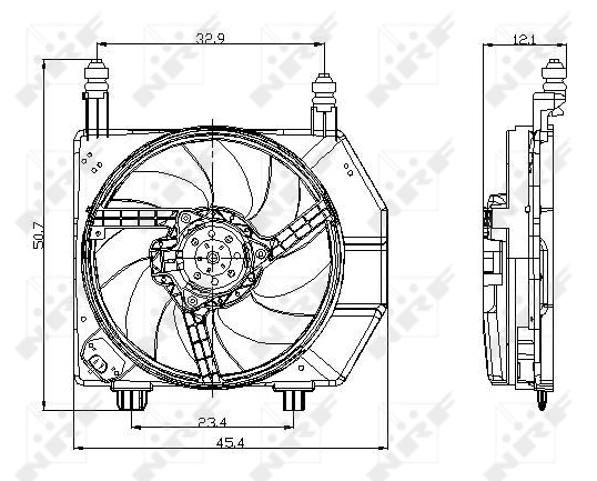 NRF NRF47077 Ventillátor, hűtőventillátor, ventillátor motor hűtőrendszerhez