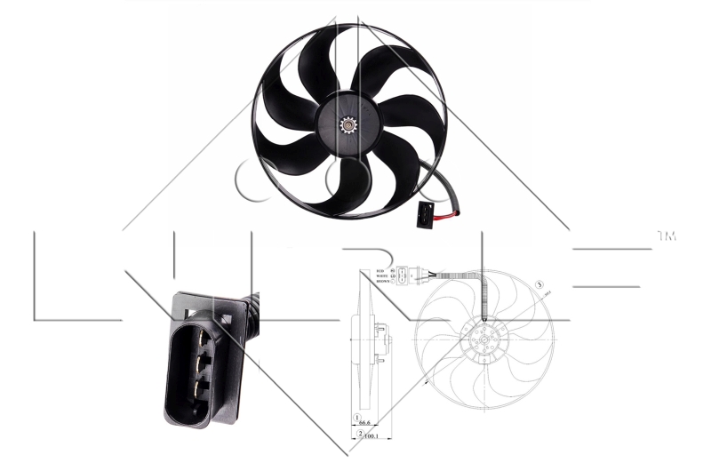 NRF 236118 47204 - Ventilátor, hűtőventilátor, ventilátor motor hűtőrendszerhez