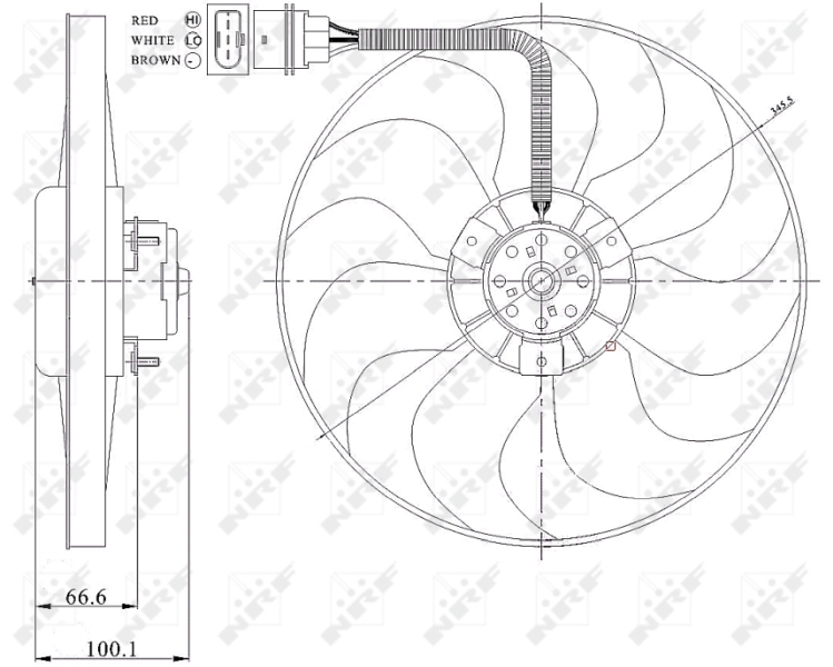 NRF NRF47204 Ventillátor, hűtőventillátor, ventillátor motor hű