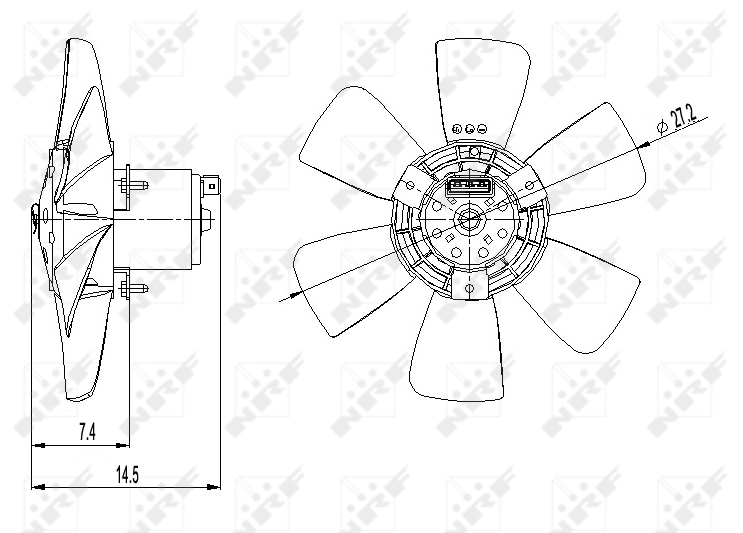 NRF NRF47390 Ventillátor, hűtőventillátor, ventillátor motor hű