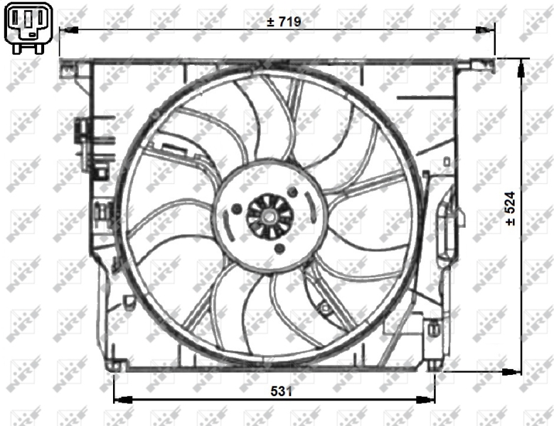 NRF NRF47727 Ventillátor, hűtőventillátor, ventillátor motor hű